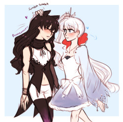 WELP, there it is. the older one was made a year ago according to tumblrthe only noteworthy improvement was that i didnt forget weiss’s scar hallelujah 