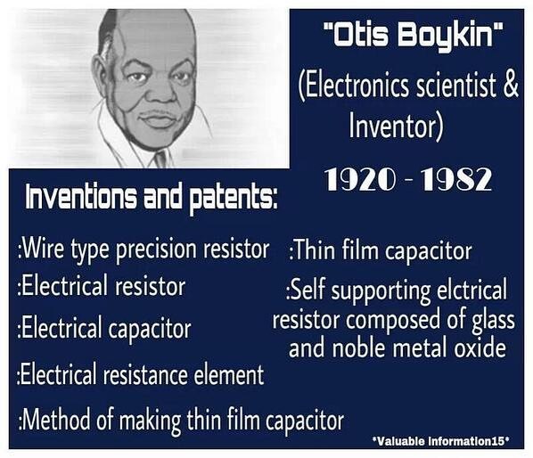 Images of Black Unity — Otis Boykin invented an improved electrical...