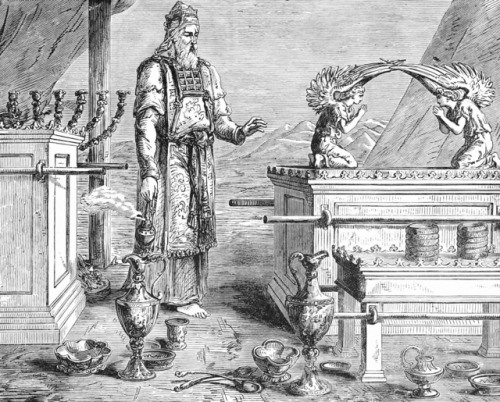 Furniture of Hebrew Tabernacle and Priest in Robes, Ridpath&rsquo;s Universal History, 1897
