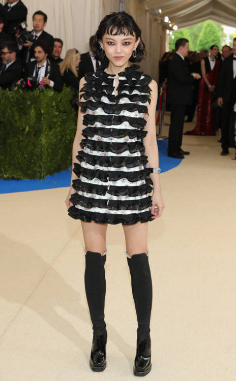 omgthatdress:Rila Fukushima’s punk minidress is to die for. I love the girl details of it.