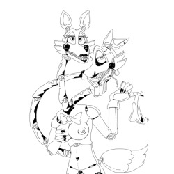 fnaf foxy and mangle coloring pages