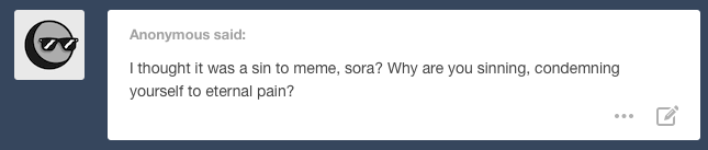 liverpepper:  (MEME HELL FRIGHTENS THE MEME-ING SORA)