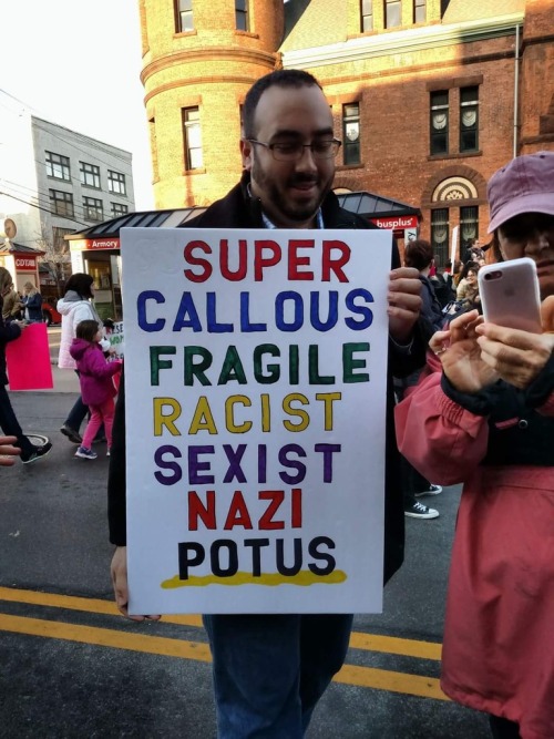 ahellofapilot:viralthings:A friend sent this picture to me, said it was from the Woman’s March in Al