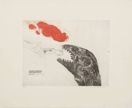 David Hockney (British, b. 1937, Bradford, Yorkshire, England) - 1: Snake, Etching  2:A Rake’s Progr