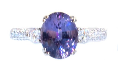 Pantone Color of 2022 is Very Peri  Violet Spinel &amp; Diamond Ring  **************************