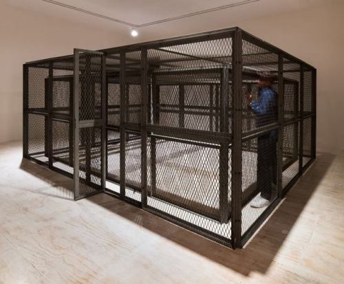 Bruce Nauman: Double Steel Cage PieceNow at MoMA PS1: Many of Bruce Nauman’s architectural wor
