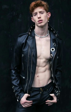 the-bobbybee:  Kevin Thompson Tuesday: Kevin in pearls and leather     171128   171117  