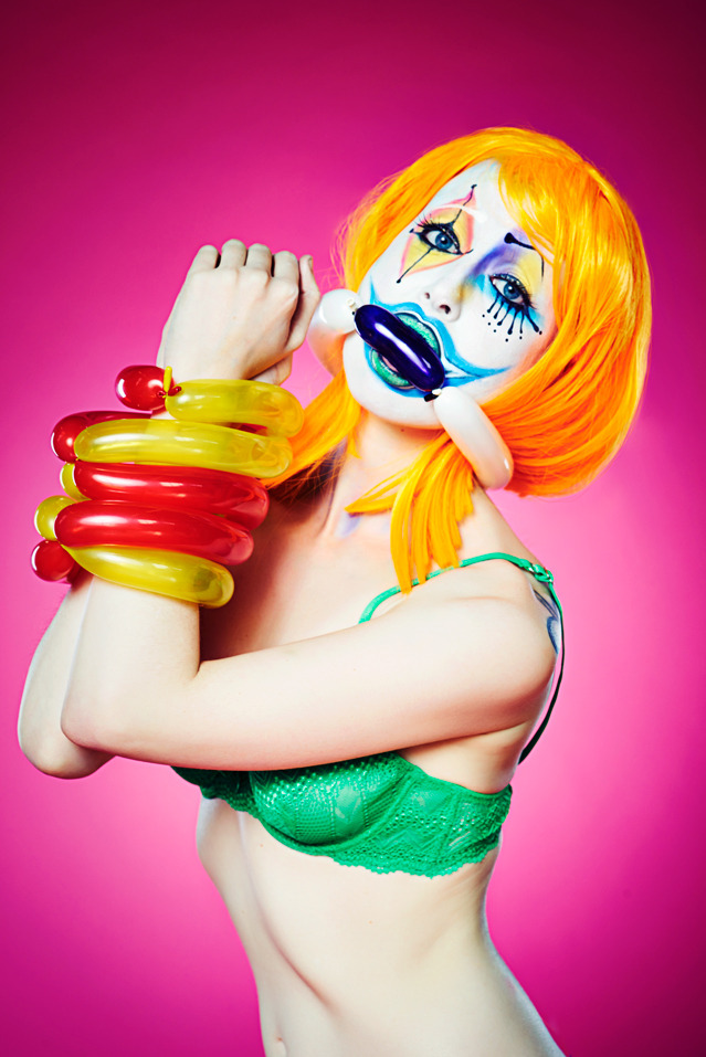 ms-horny4:  vaultofbondage:  Clown girl in balloon bondage…. ok why the hell not