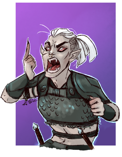 I wanted to do a new avatar so I colored an Azareth being mad in one of my comic strips (which I sti