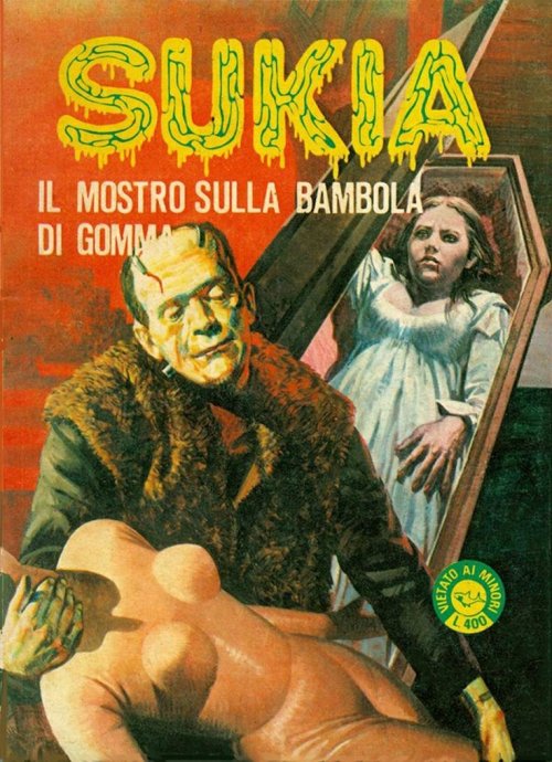 Another cover for Italian Horror Comic Sukia by Emanuele Taglietti.  This time featuring a Frankenst