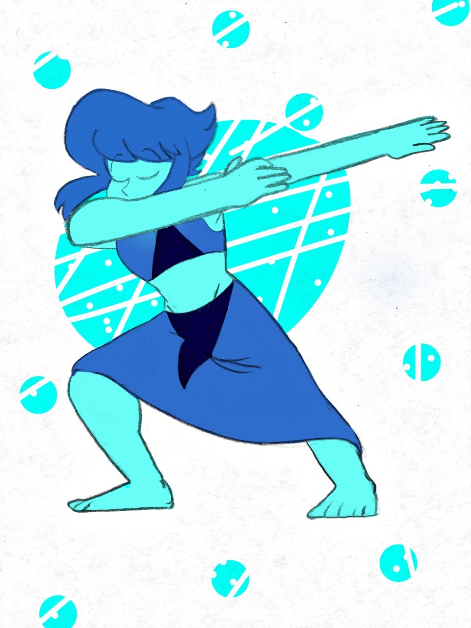 For @hunter-the-non-hunter! I hope you like it!! I drew Lapis dabbing as a SFW thing
