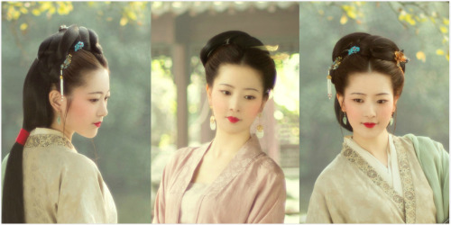changan-moon:Traditional Chinese fashion in tang, song and ming dynasty style. Hanfu makeup by 陌上初华手