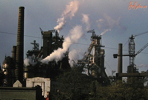 Makeyevka Metallurgical Plant. Donetsk region. 1975. It was one of the largest metallurgical plants 