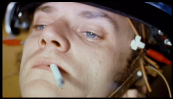 aclockworkfilmsnob:  Just because he’s being tortured and stripped of his humanity as a whole doesn’t me there’s no time for a smoke break.