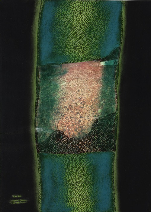 ochyming:Yayoi Kusama Japan, b. 1929 ASA NI AKERU MICHI (ROAD THAT AWAKENS AT DAWN), 1975 pastel, in