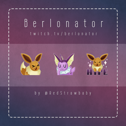 Berlonatoremote and sub badge commission for Berlonator :3Twitch | Twitter | Instagram