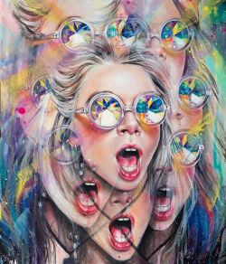 tanyashatseva:  PerceptionMy muse - inspiring and luminous Grav3yardgirl  Acrylic on canvas, 2014