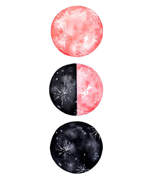 Lunar Phase Moon Painting by Marisa Redondo 