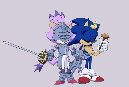 Sonaze Week Day 3: Alternate Universe Sir Percival and Sonic/Sir Sonic/King Sonic.