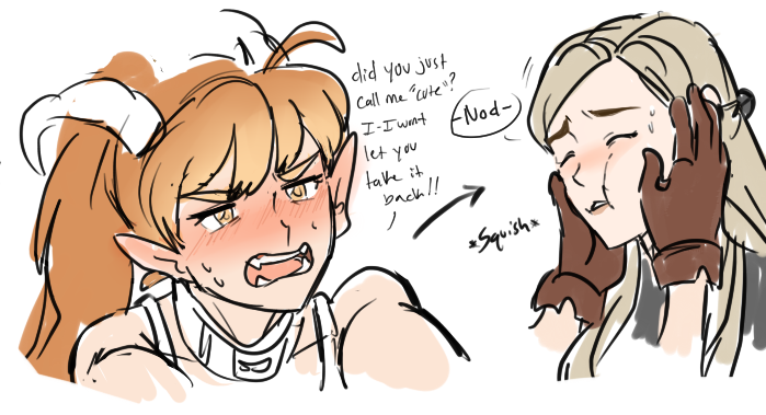 silly doodles of a random tsundere dragon girl