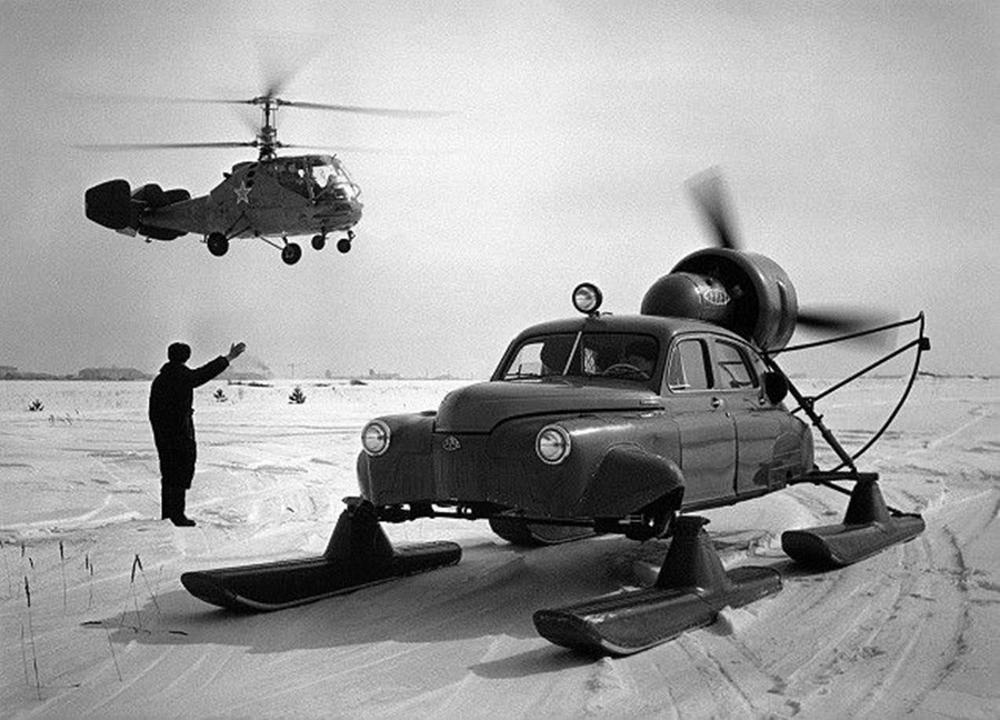 historicaltimes: ‘North-2’ Soviet aerosled, used to transport mail and medical