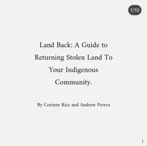 A Landback Legal Primer For Landowners - (credits On Slides, Not Mine) 
