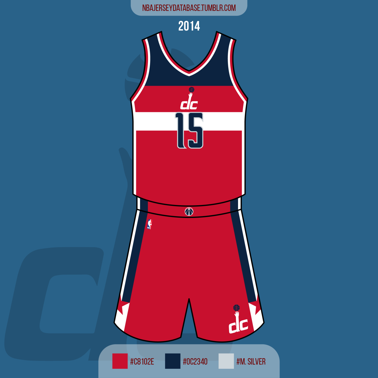 NBA Jersey Database, Washington Wizards Nickname Christmas Jersey 2014