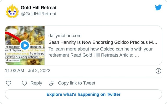 https://t.co/btJ2ymhCfQ — Gold Hill Retreat (@GoldHillRetreat) July 2, 2022