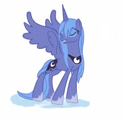 epicbroniestime:  Wet Princess Luna by *Groovebird