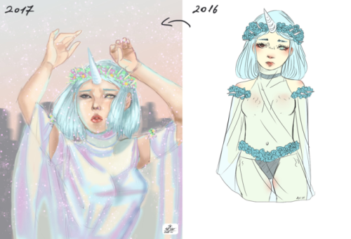 A little redraw! It’s honestly shocking to think an year has passed in between the two