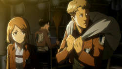 reiner&ndash;braun:  Screencaps from Ilse’s Notebook. lol @ Auruo.. is that when he pissed his pants? I can’t wait for the OVA!