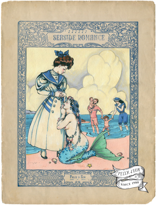 Celebrating Mermay with a queer, Edwardian, seaside romance. I painted this perhaps 7 years ago, but i just changed the frame to...
