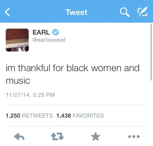 blackbabesupremacy: theducatednegritaa: Earl Sweatshirt giving the right kind of thanks ❤❤