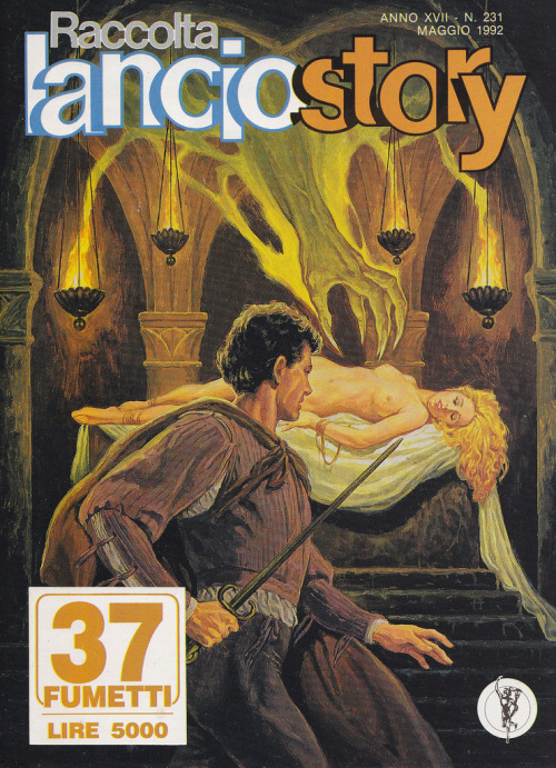notpulpcovers:
“ Lanciostory / Sammelband 231 http://flic.kr/p/i417S6
”
I love that masthead! Ok, it’s a little bit illegible (really losing that c in “lancio”) but that overlapping/shadow effect is pretty fun.