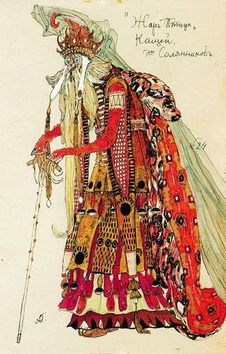 Costume designs for a production of the ballet “the Firebird” by Aleksandr Golovin,1908