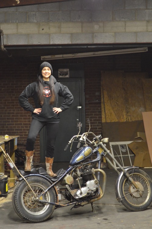 Had this awesome submission in my tumblr inbox today- Angie Cooper from Richmond, VA.
“ 1967 Triumph T120 chopper to be brought back to life from totheriver.tumblr.com. I just picked up this barn find last week and plan on getting her running this...