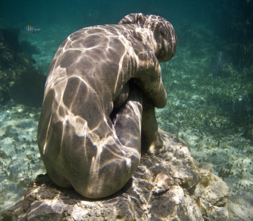 art-mysecondname:No Turning Back by Jason Decaires Taylor, Punta Nizuc, Mexico