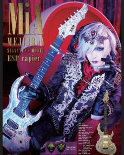 mejibray-mia:  ESPさんで僕の愛用しているsignatureモデルギターrapierとピックの発売が決定しました🐱❤🐱