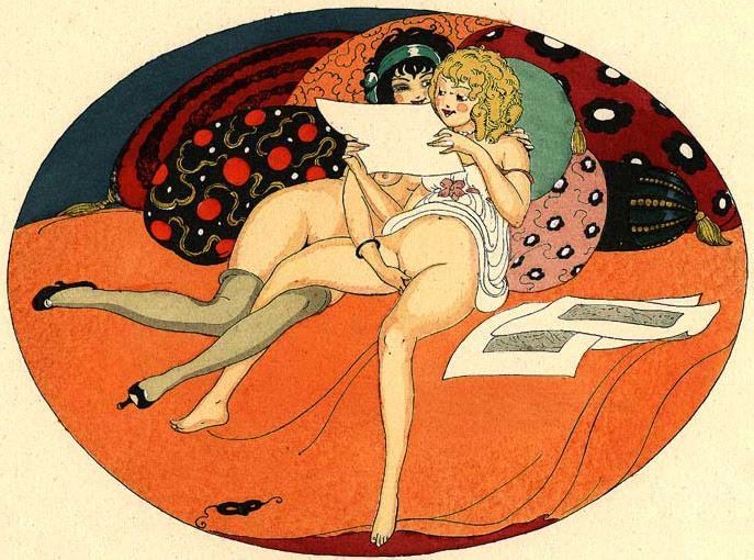 baby-just-get-on-your-knees:Gerda Wegener’s depictions of lesbian sex, painted