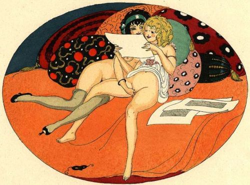 kateordie: lostkitteninthestreets: Gerda Wegener’s depictions of lesbian sex, painted in the e