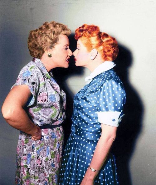 theniftyfifties: Vivian Vance and Lucille Ball in ‘I Love Lucy’.