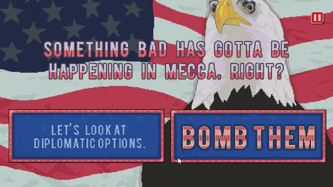 freegameplanet:  Bomb The Right Place is a satirical swipe at America’s foreign