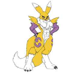 feliciafan444:  Wanted to draw something simple and Fluffy, and Renamon instantly came to mind. Always a fun character to draw. 
