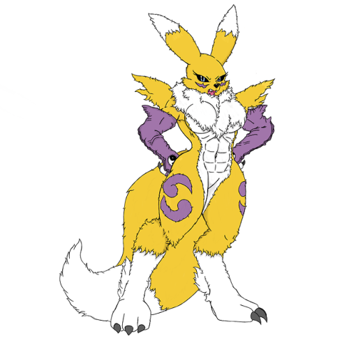 feliciafan444:  Wanted to draw something simple and Fluffy, and Renamon instantly came to mind. Always a fun character to draw. 