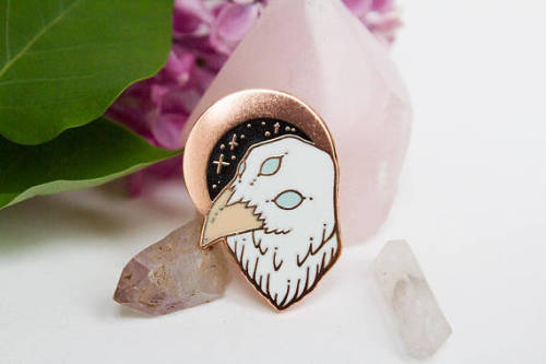 littlealienproducts:Rose Gold Crow Pin byBeastsoftheUnknown