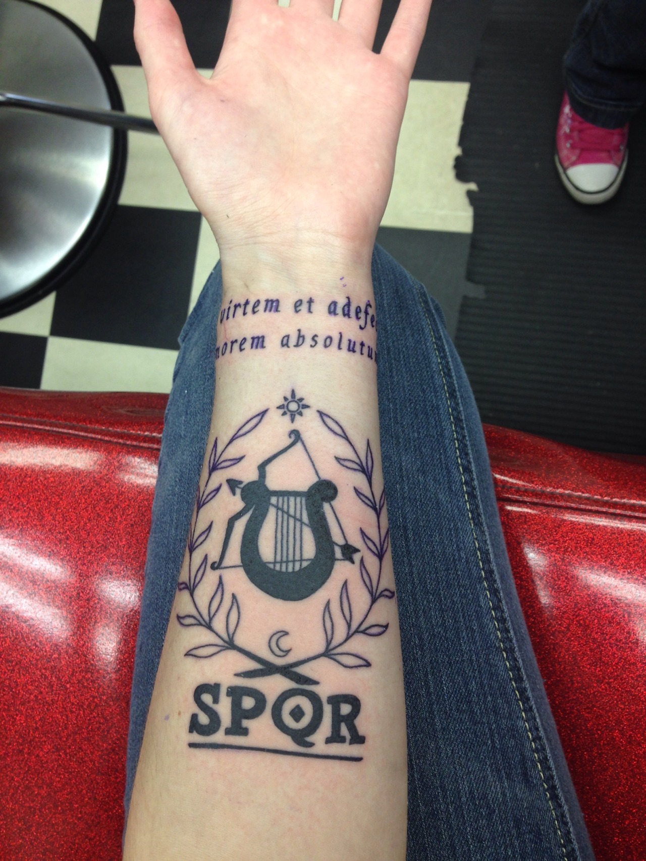 A Minotaur Squashed my Mom — Got my first tattoo today. C: For every year  I...