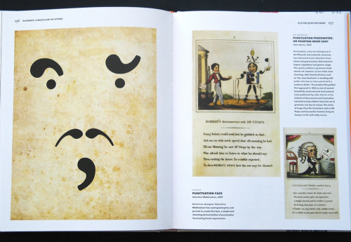 Valentine Makhouleen, Punctuation face, 2007. Children’s book Punctuation Personified, 1824. &