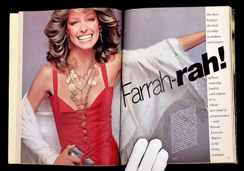 Farrah Fawcett in issues of VOGUE!For more on Farrah and her career visit https://myfarrah.com