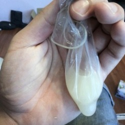 Bbcssluttt:  Dreamboy1980:  A Found Cum Filled Condom Gonna Slide It On My Cock N