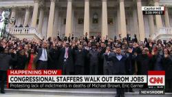 fiercefatfeminist:  stereoculturesociety:  CultureHISTORY: Black Congressional Staffers Walk-Out - Capitol Hill, D.C. - December 2014  Solidarity. #Ferguson #EricGarner #HandsUp #ICantBreathe   We are witnessing history folks. Take notes 